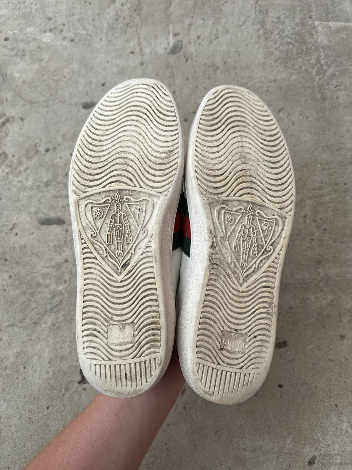 Gucci Vintage Gucci Ace Tiger Leather Sneakers Luxury Old Money Size US 12.5 / EU 45-46 - 14 Thumbnail