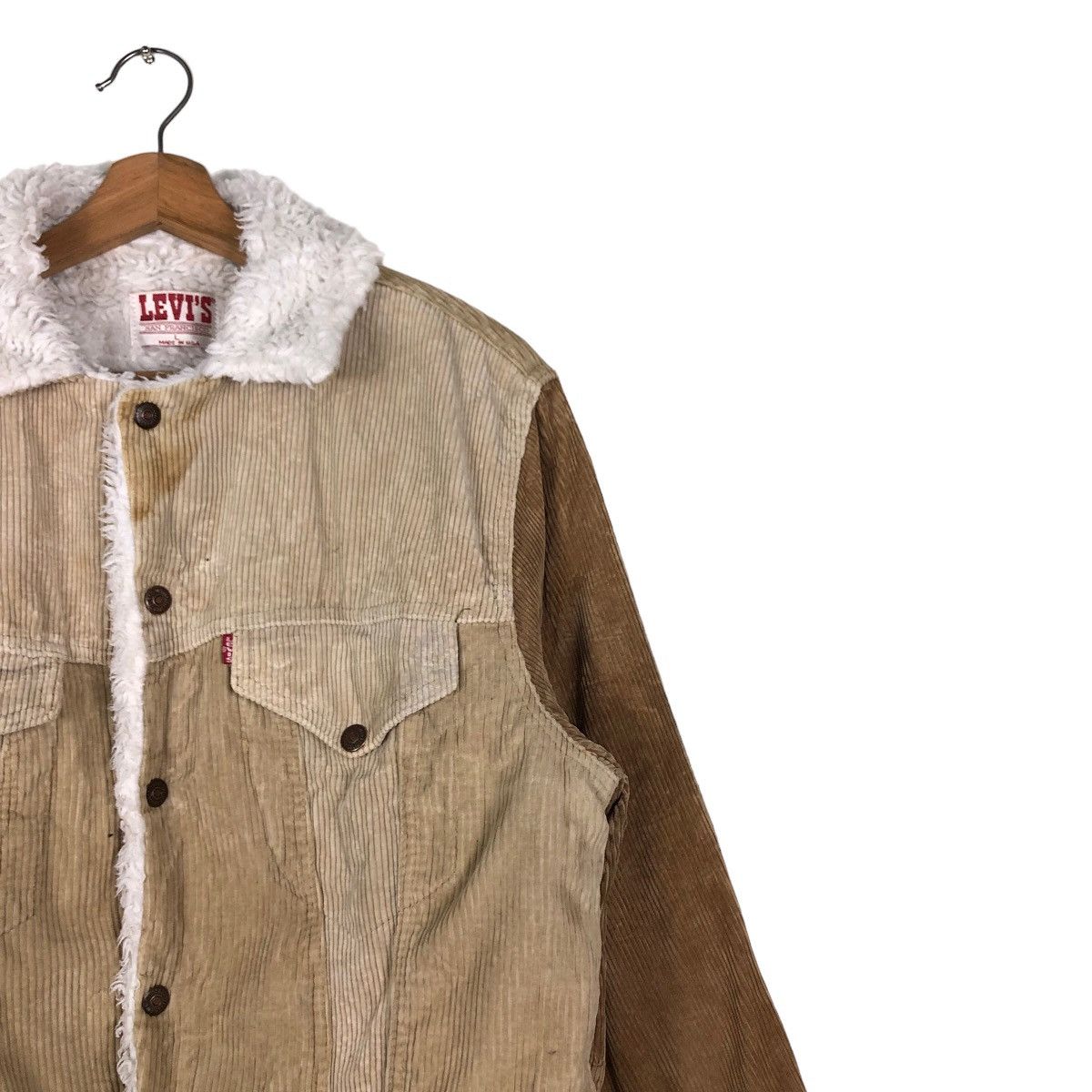Levi's 🔥Vintage Trucker Corduroy Biker Jacket Levi’s Made in Usa Size US L / EU 52-54 / 3 - 6 Thumbnail