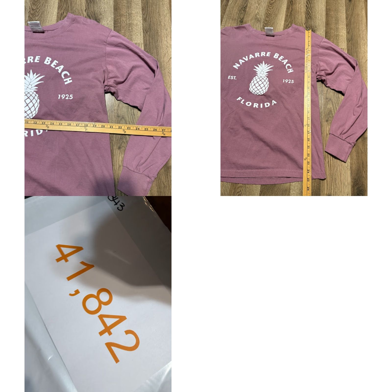 Vintage Spicy Tuna Shirt Women's XL Mauve White Long Sleeve T-Shirt Navarre Beach Florida Size XL / US 12-14 / IT 48-50 - 8 Thumbnail