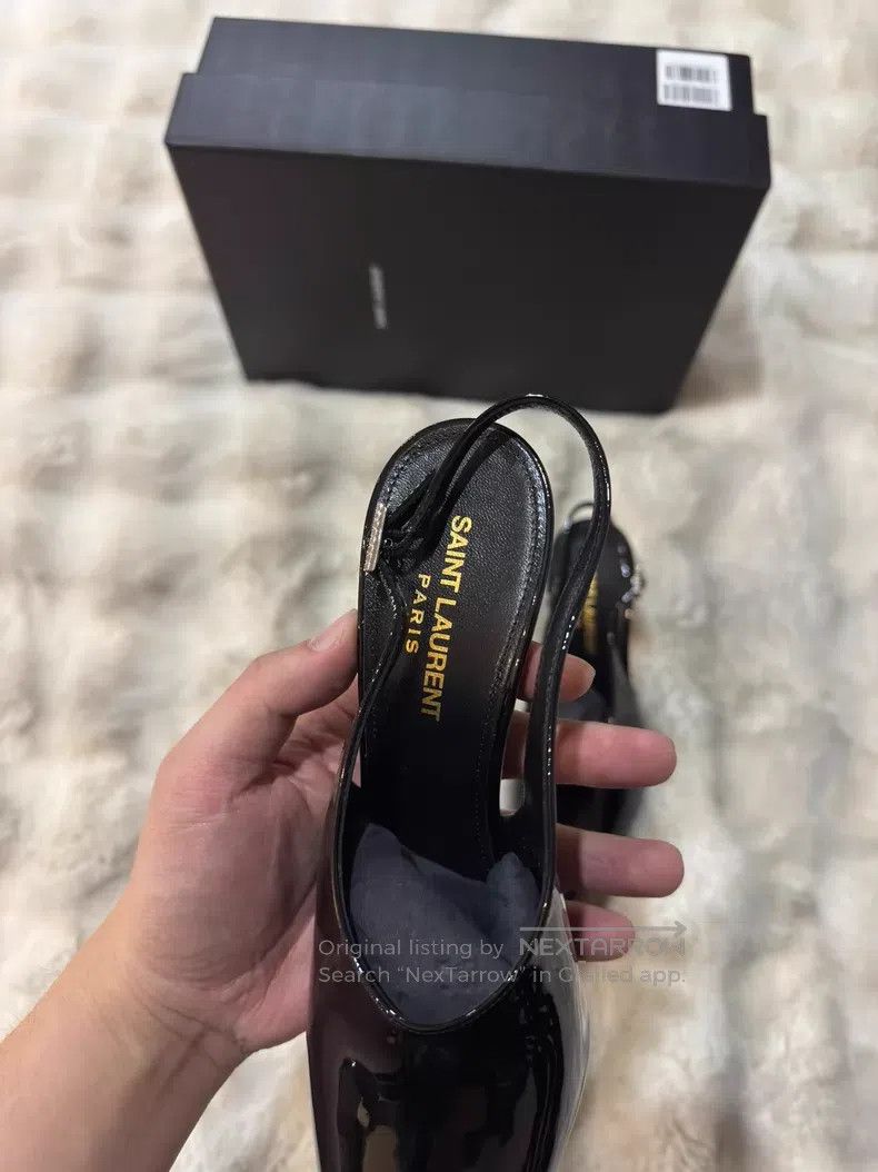 Saint Laurent Paris Saint Laurent Paris Crystal Rhinestone Patent Leather Poin Size US 6.5 / IT 36.5 - 9 Thumbnail