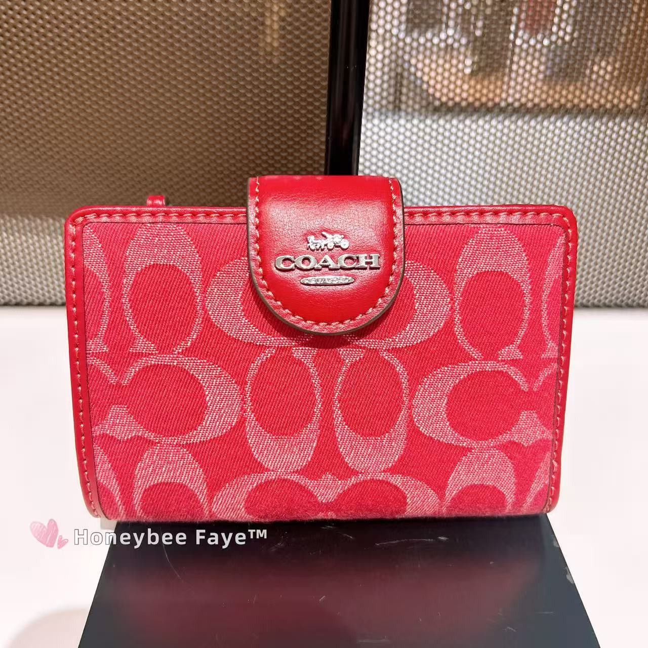 Coach Medium Corner Zip Wallet In Signature Denim CDF13 Size ONE SIZE - 1 Thumbnail
