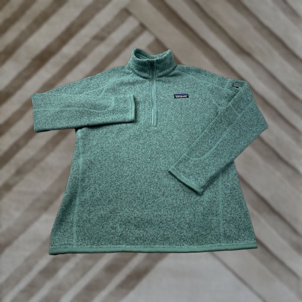 Patagonia Patagonia Better Sweater Fleece Jacket Women Medium Green 1/4 Zip 25617 Pullover Size M / US 6-8 / IT 42-44 - 1 Thumbnail