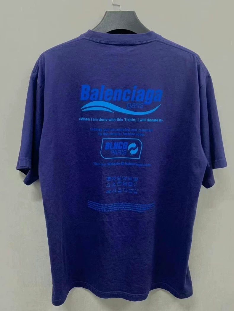 Balenciaga Balenciaga Eco Wave Logo Short Sleeve Size US XXS / EU 40 - 2 Thumbnail