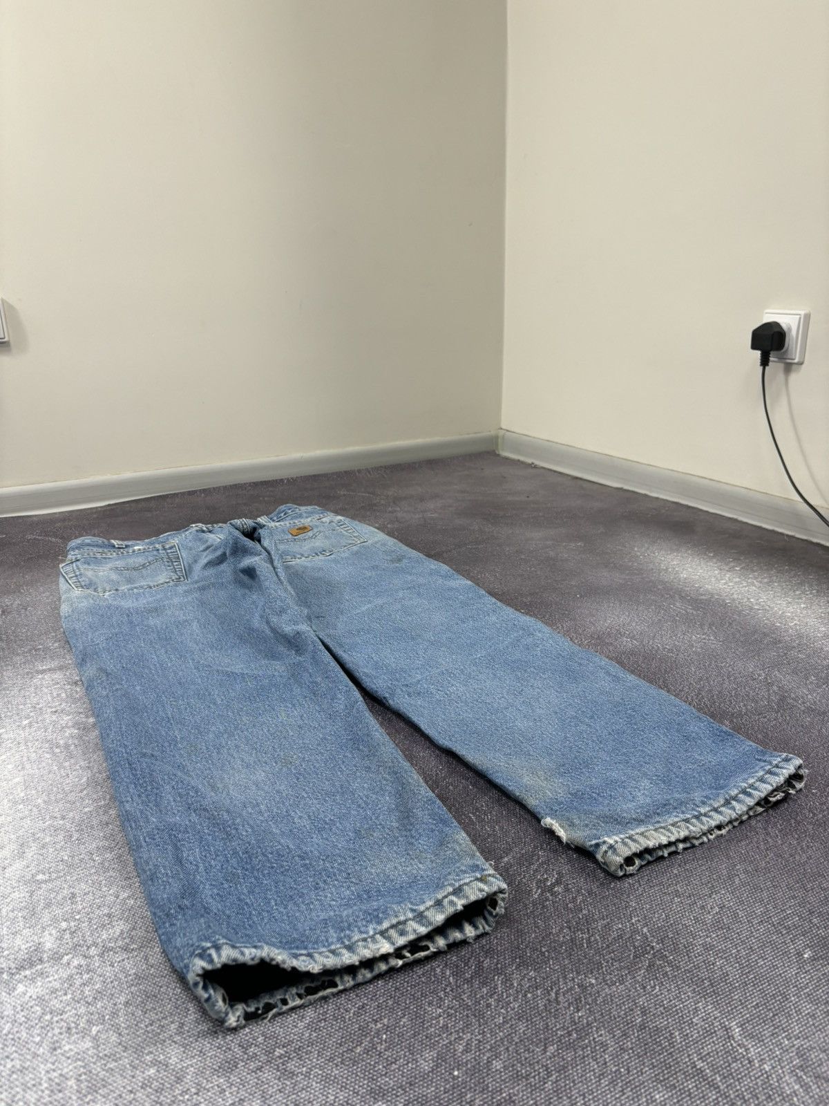 Carhartt Vintage 90s Carhartt Blue Denim Insulated Hype Baggy Jeans Size US 34 / EU 50 - 4 Thumbnail