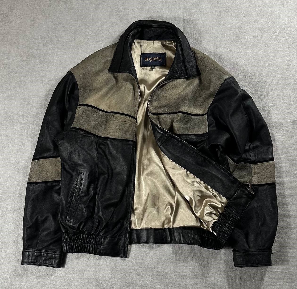 Bogner Bogner Vintage Leather Bomber Jacket Boxy Fit Size US M / EU 48-50 / 2 - 1 Thumbnail