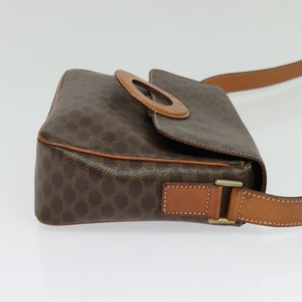 Celine CELINE Macadam Canvas Shoulder Bag Pvc Brown Gold Size ONE SIZE - 5 Thumbnail