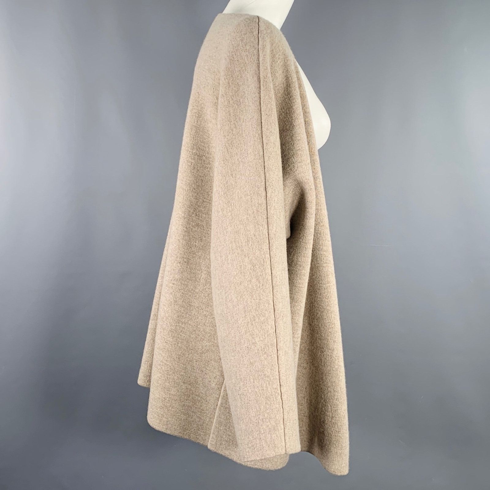 CO CO SS20 Size S Beige Taupe Wool Blend Raglan Cardigan Size S / US 4 / IT 40 - 2 Thumbnail