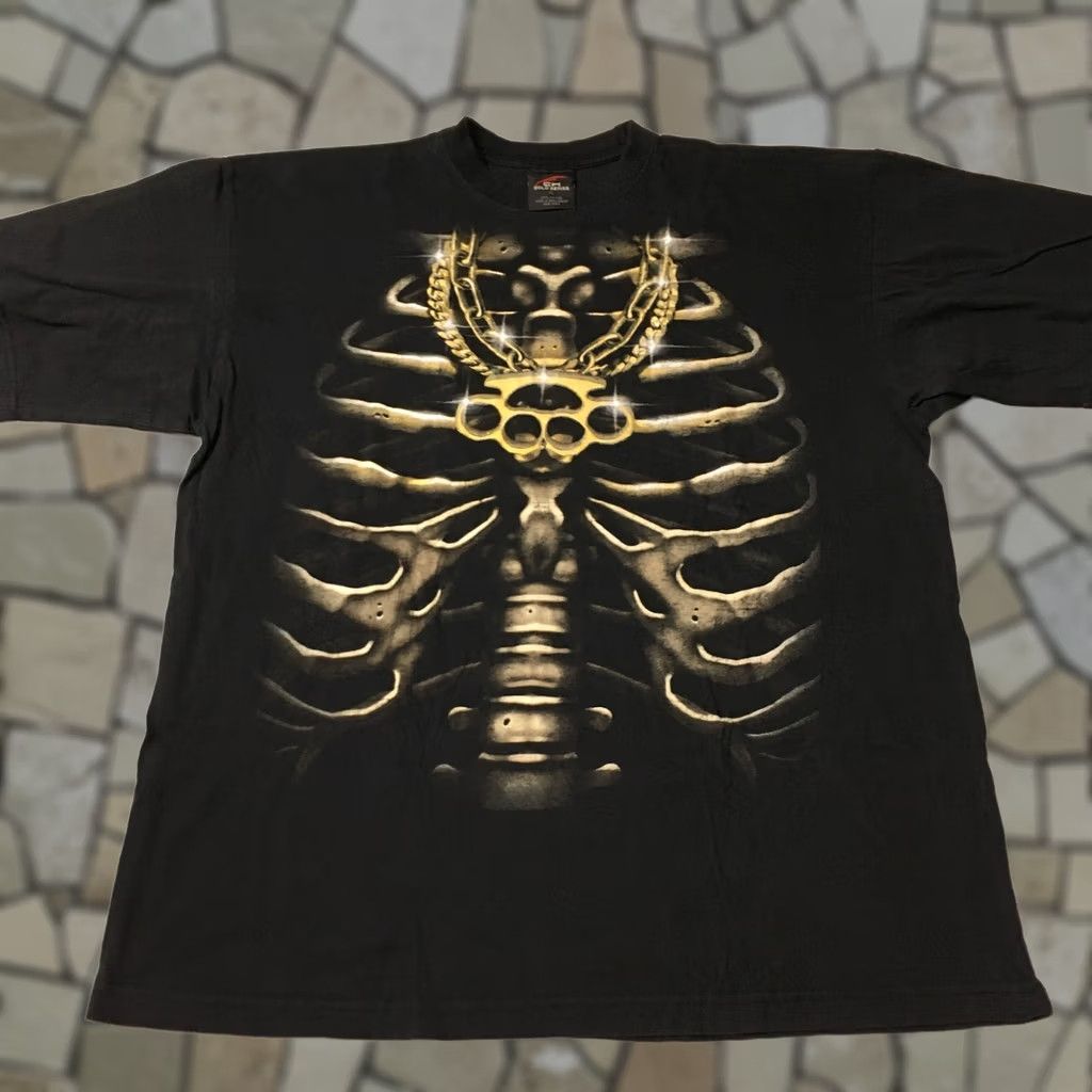 Bones VINTAGE CH Gold Series T Shirt Men XL Black Bone Graphic skeleton chains Skull Size US XL / EU 56 / 4 - 1 Thumbnail