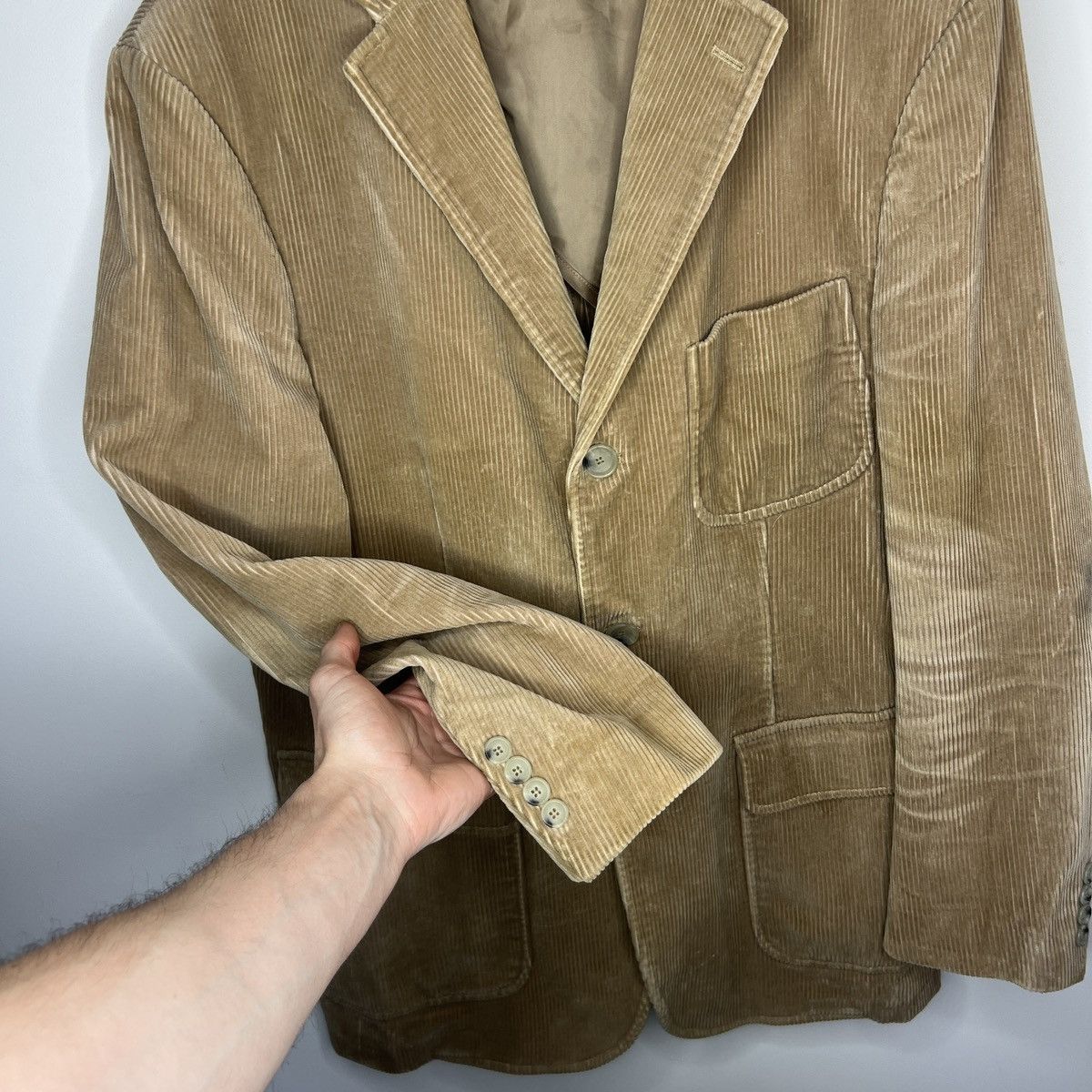 Polo Ralph Lauren × RRL Ralph Lauren × Ralph Lauren Vintage Polo Ralph Lauren Corduroy Blazer Jacket Coat Beige Size US L / EU 52-54 / 3 - 8 Thumbnail