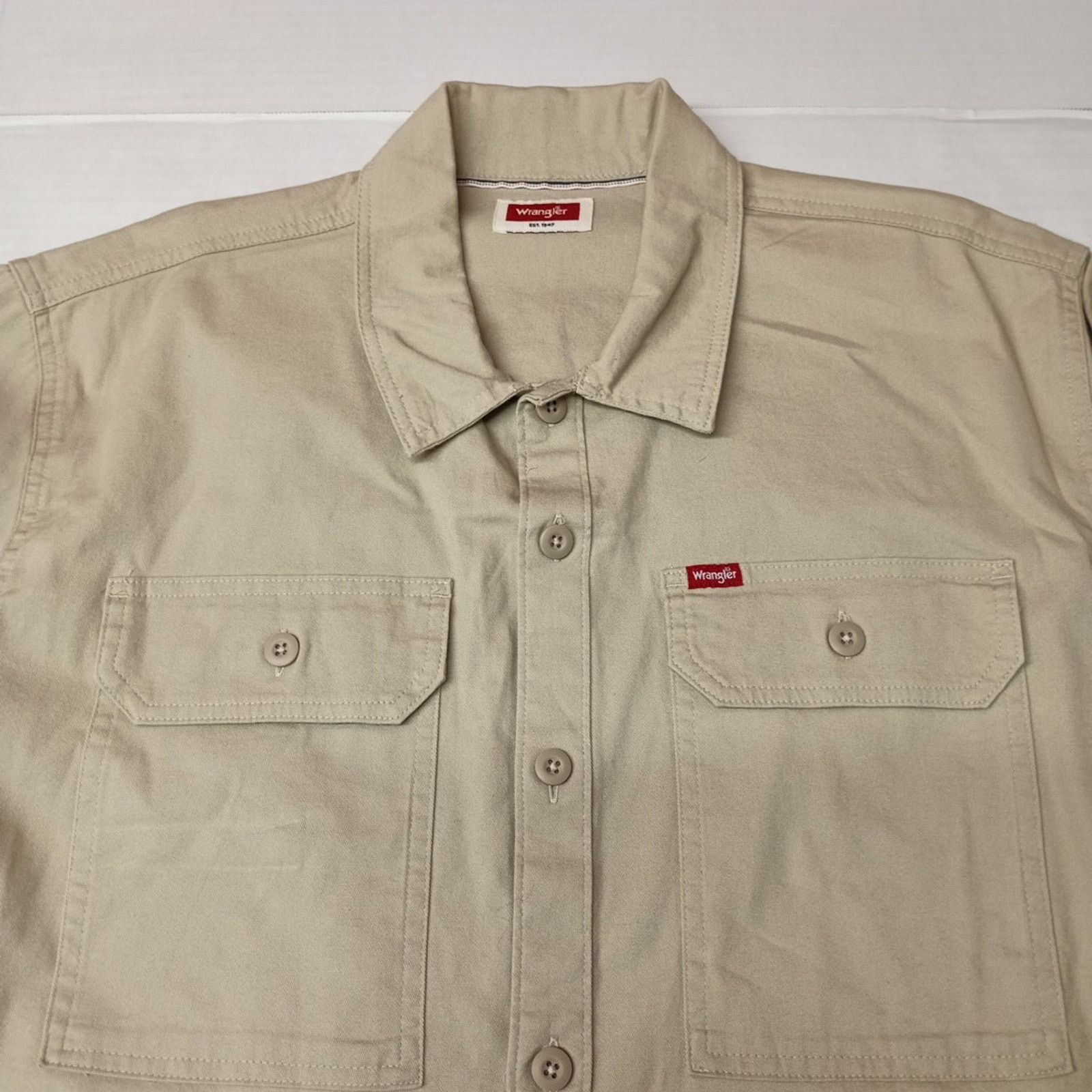 Wrangler Wrangler Jacket Overshirt Workwear Shacket Size XL Beige Size US XL / EU 56 / 4 - 3 Thumbnail