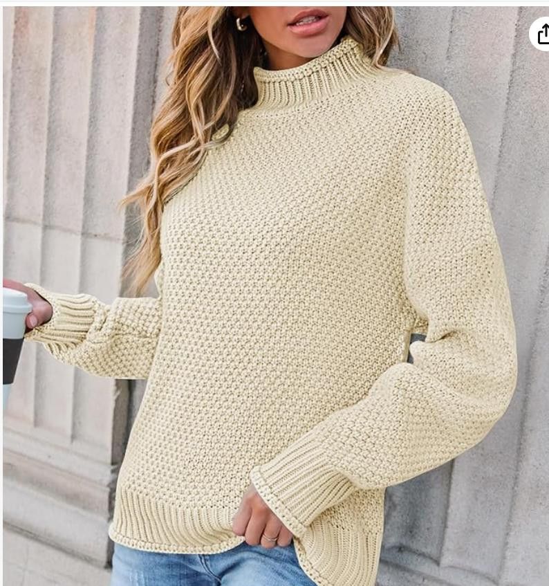 NBDN Nobrandedon Turtleneck Batwing Sleeve Oversized Chunky Knitted LARGE Size L / US 10 / IT 46 - 3 Thumbnail