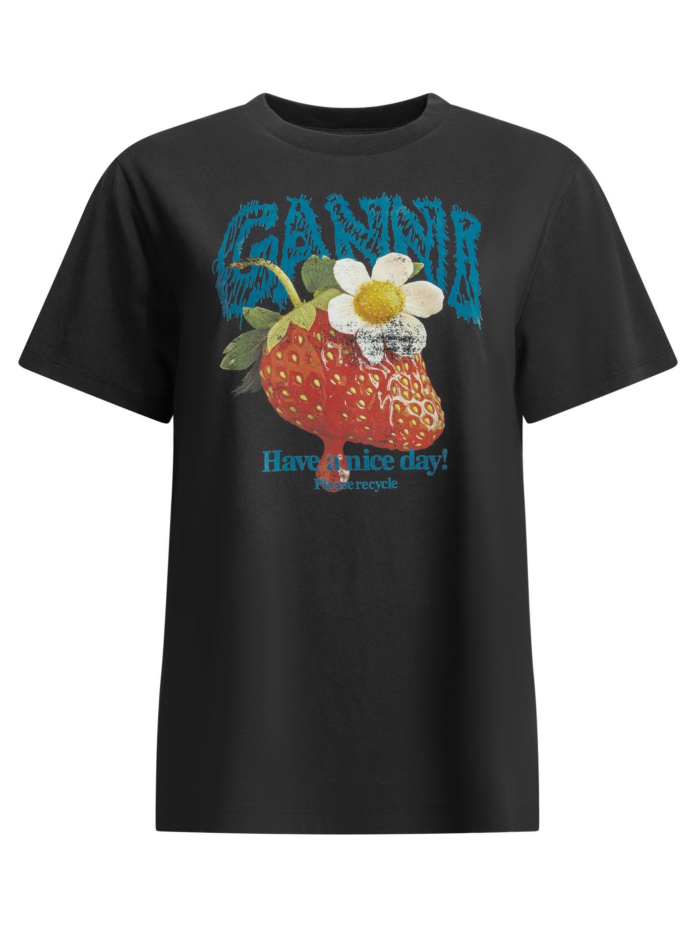Ganni Ganni Strawberry Crew-Neck T-Shirt tag size M Women - USA Duties Paid Size M / US 6-8 / IT 42-44 - 1 Thumbnail