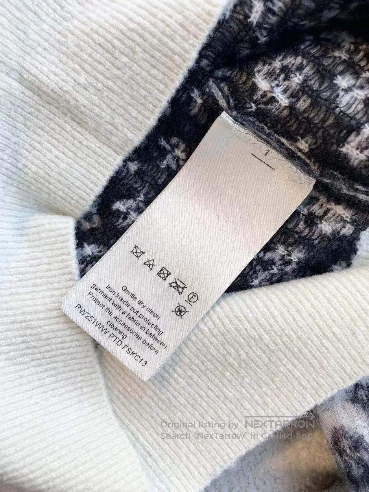 Louis Vuitton Louis Vuitton Black and white presbyopia cardigan with flo Size M / US 6-8 / IT 42-44 - 5 Thumbnail