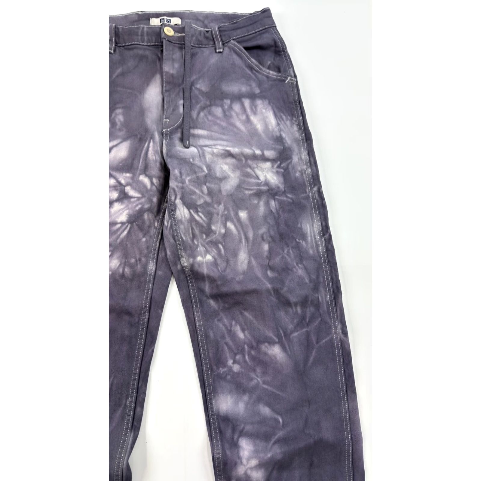Uniqlo Uniqlo Pants Mens Medium Gray Tie Dye Straight Leg Cotton Casual Workwear Regular Size US 31 - 3 Thumbnail