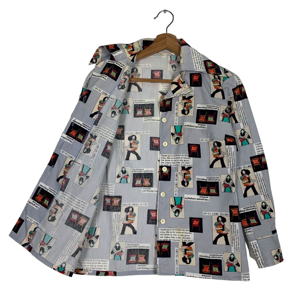 Japanese Brand BELLE ETOILE Fullprint Shirt #0117-C6 Size S / US 4 / IT 40 - 10 Thumbnail