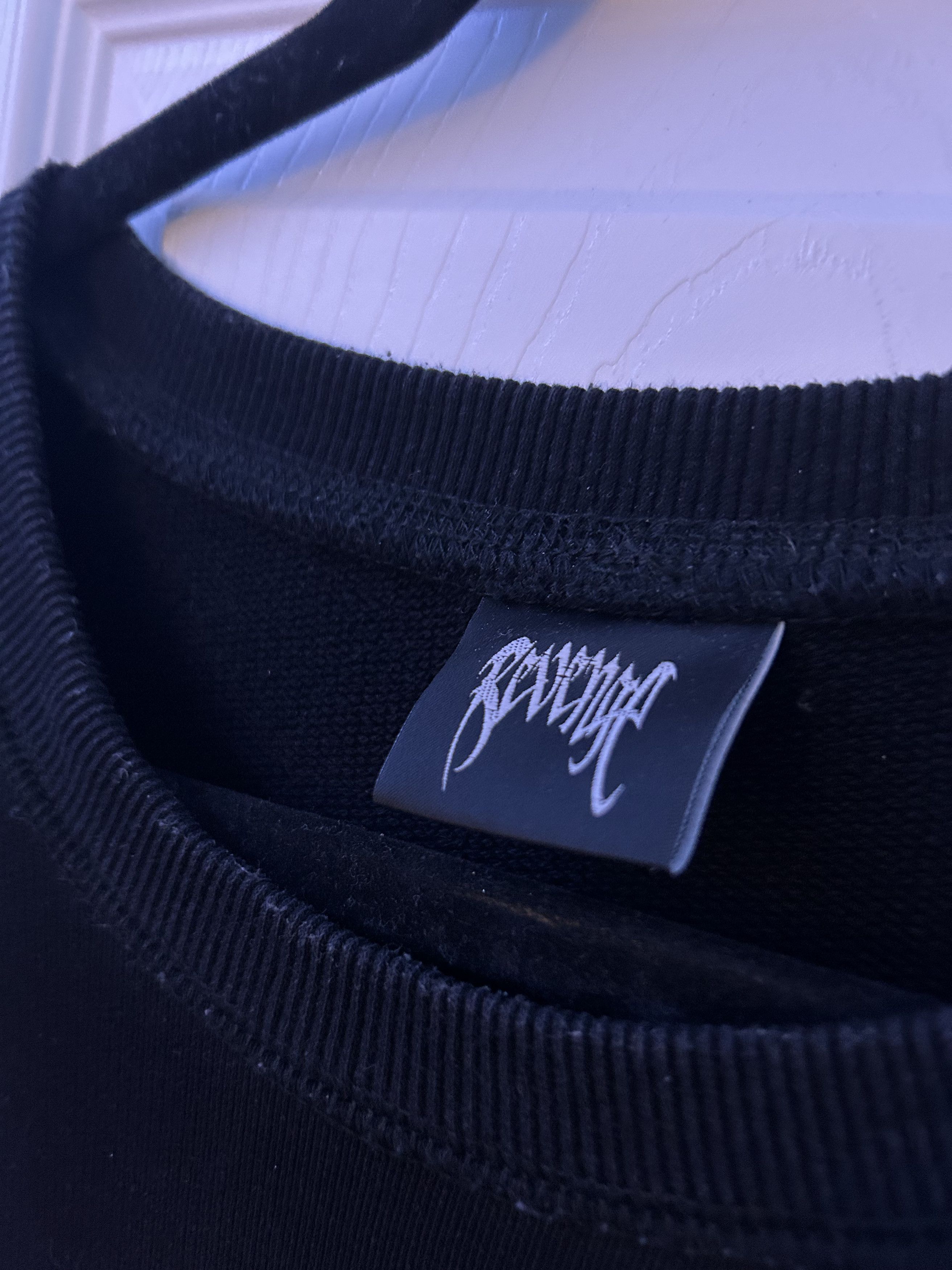 Revenge Embroidered Revenge “LOGO” Crewneck Black/Red (Size Large) Size US L / EU 52-54 / 3 - 3 Thumbnail