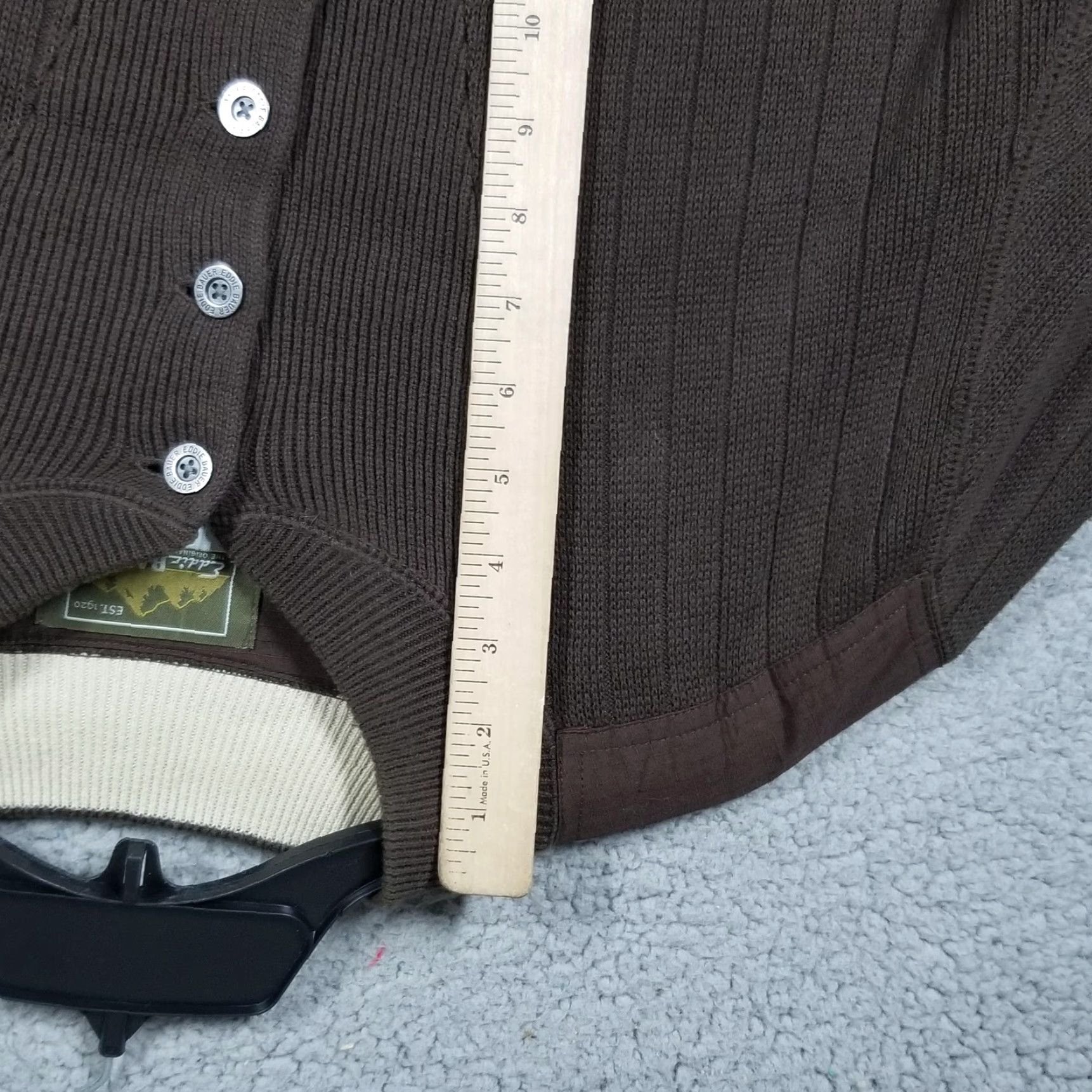 Eddie Bauer VINTAGE Eddie Bauer Sweater Henley Mens Tall Large Brown Utility Pocket Size US L / EU 52-54 / 3 - 4 Thumbnail