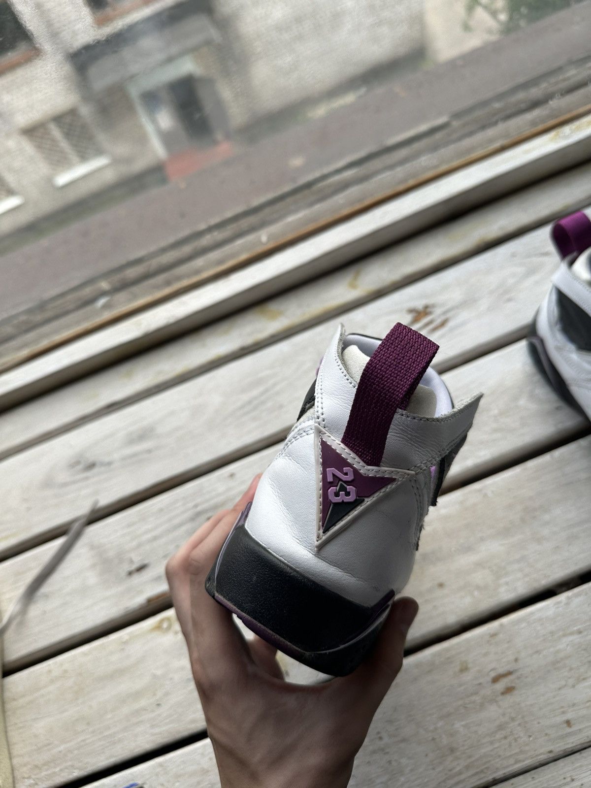 Nike 🚨NIKE AIR JORDAN 7 WHITE PURPLE WITH LOGO SHOES Size US 7 / EU 40 - 5 Thumbnail