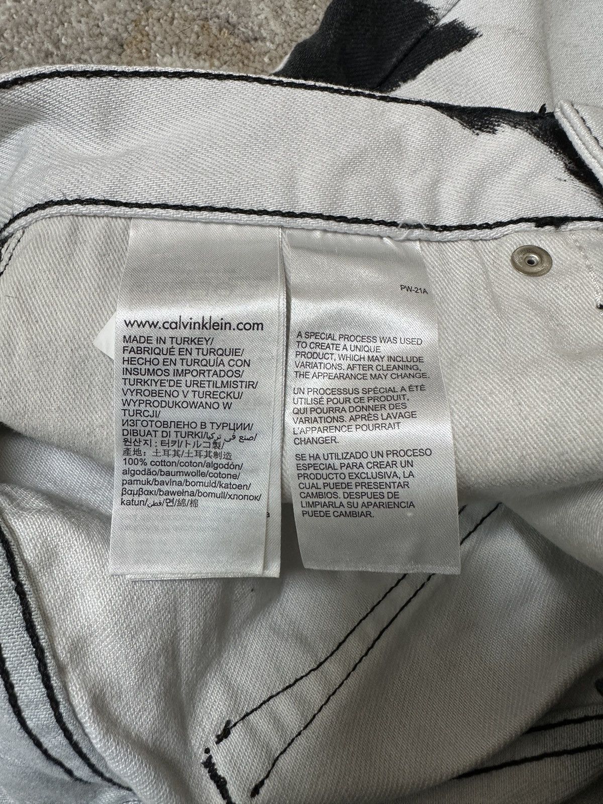 Calvin Klein Cow Print Denim Jeans