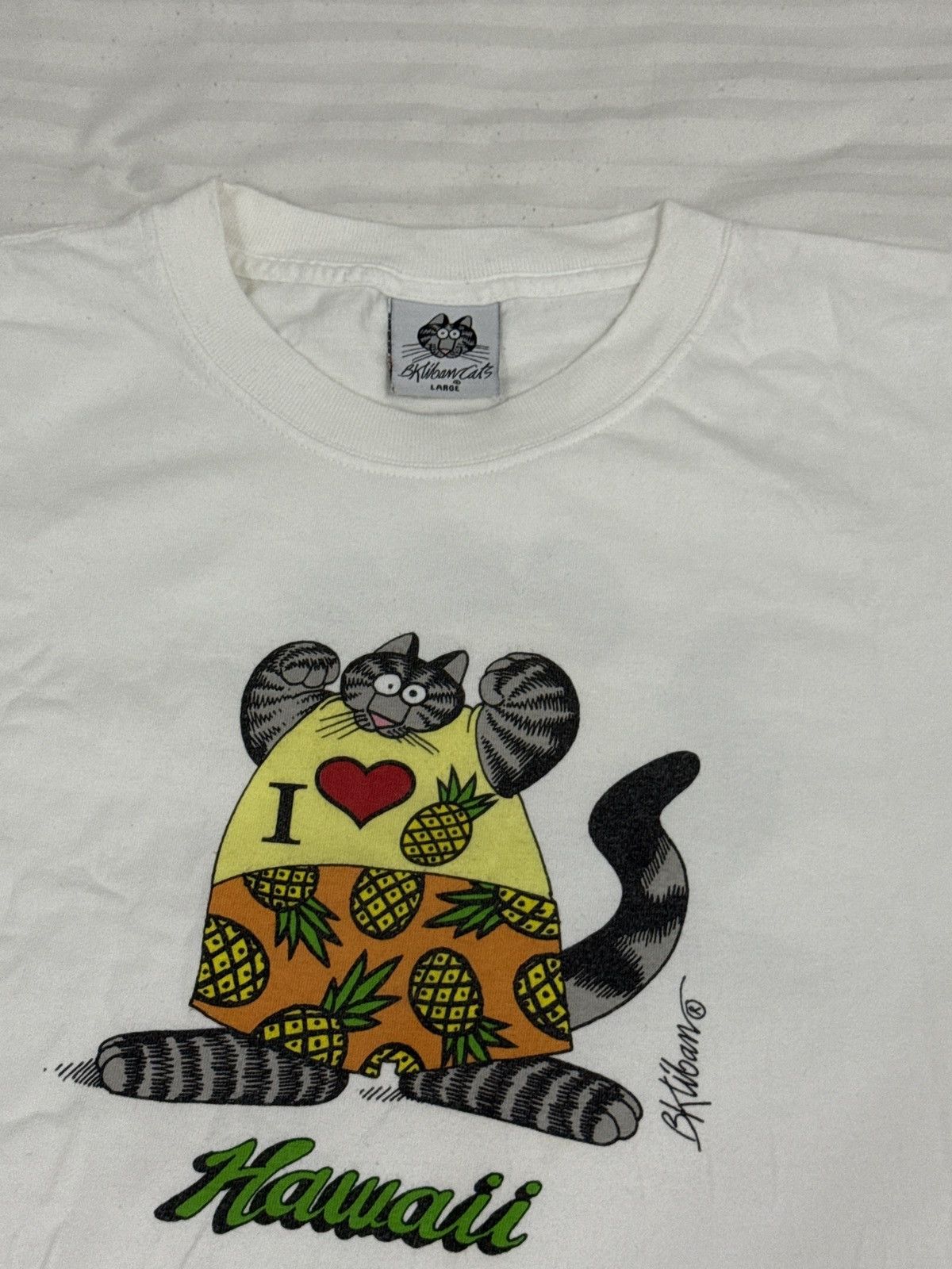 Other Vintage Kliban Cat “I ❤️ Pineapple” Tee - Hawaii Print USA Size US XL / EU 56 / 4 - 3 Thumbnail