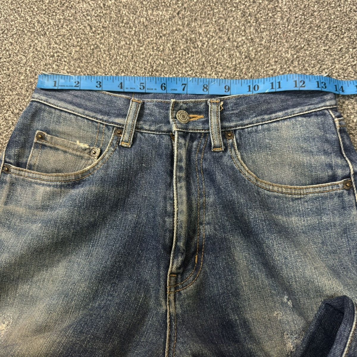 Warehouse Vintage Japanese Denim Warehouse Distressed Dirty Wash Jean Size US 27 - 15 Thumbnail