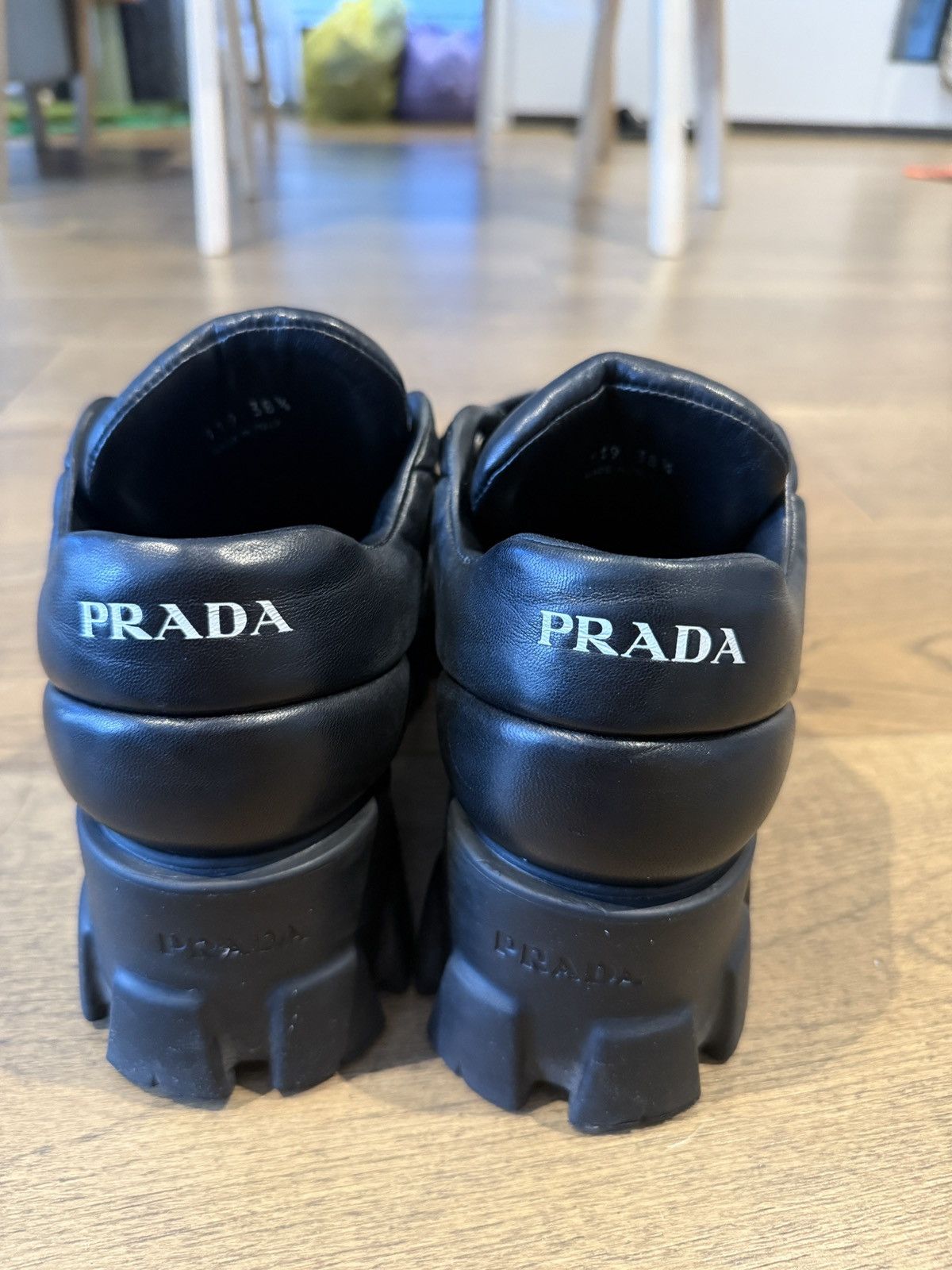 Prada Prada Soft Leather Padded Nappa Shoes Size US 7.5 / IT 37.5 - 3 Thumbnail
