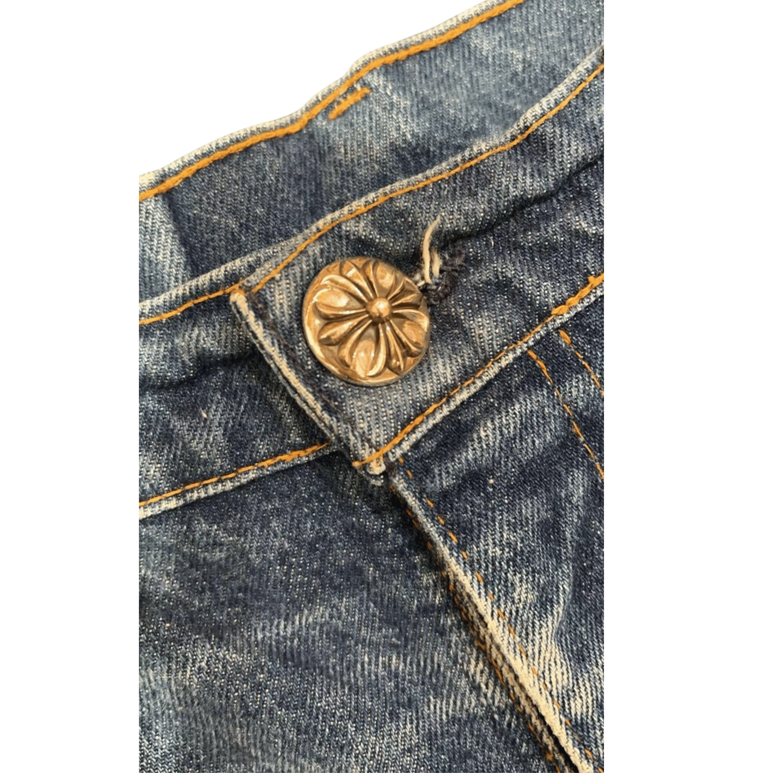 Chrome Hearts CHROME HEARTS Stencil Cross Patch Jeans Size US 33 - 7 Thumbnail