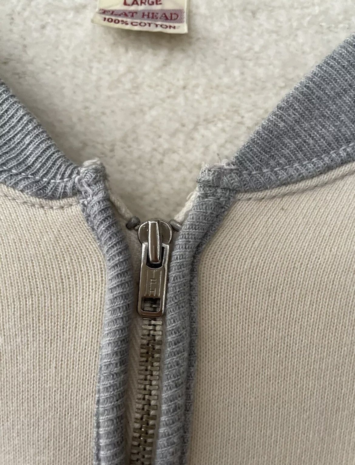 Japanese Brand × The Flat Head The Flat Head Heavy Sweatshirt Sportswear Half Zip Two Tone Size US L / EU 52-54 / 3 - 6 Thumbnail