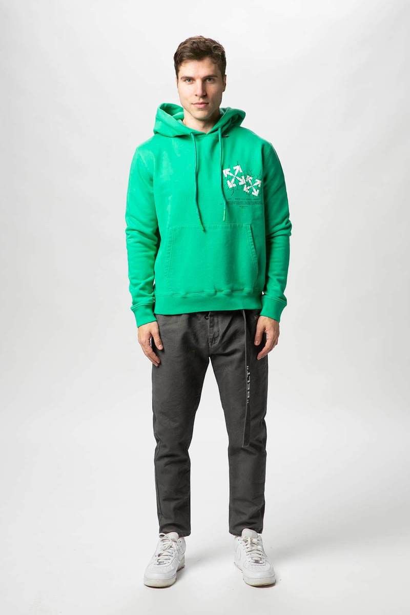 Off-White off-white fences arrows hoodie Virgil Abloh OW SS20 green Size US XL / EU 56 / 4 - 10 Thumbnail