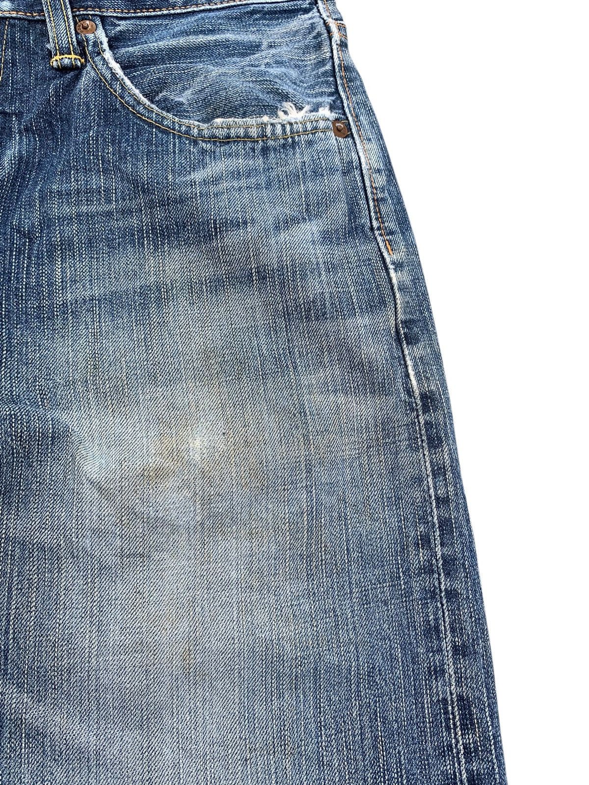 Edwin VINTAGE EDWIN 505z SELVEDGE FADED & RUSTY DISTRESSED DENIM Size US 29 - 24 Thumbnail