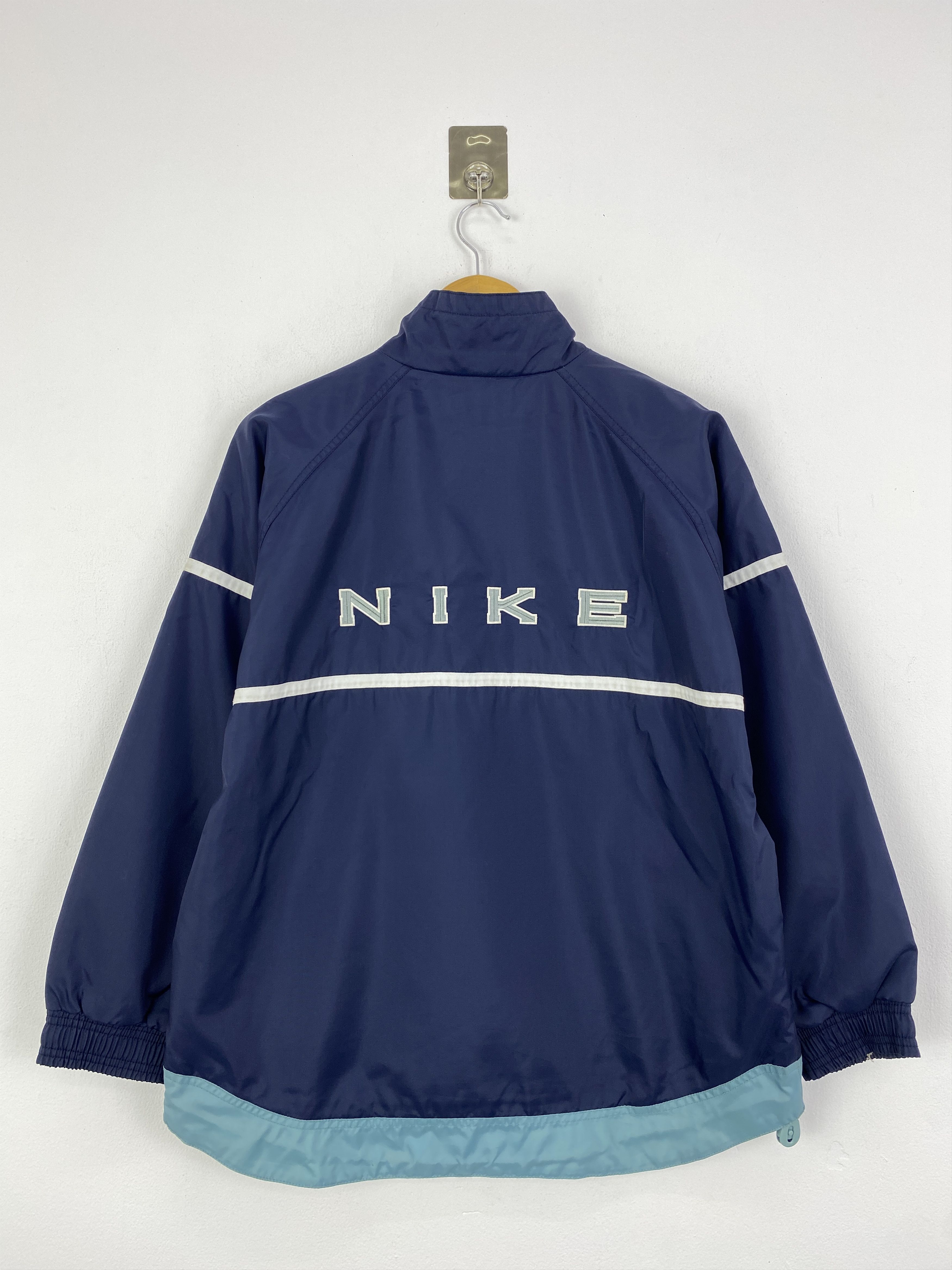 Nike Vintage 90s Nike Spellout Half Zipper Light Jacket WN0002 Size US L / EU 52-54 / 3 - 1 Thumbnail