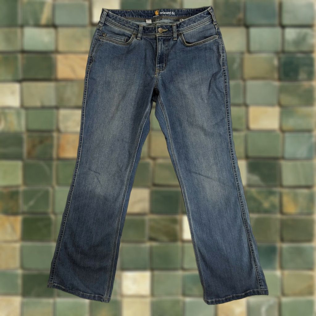 Carhartt VINTAGE Carhartt Womens Jeans Blue 29x30 Straight Denim Regular Size 8 9-30? Size 30" / US 8 / IT 44 - 1 Thumbnail
