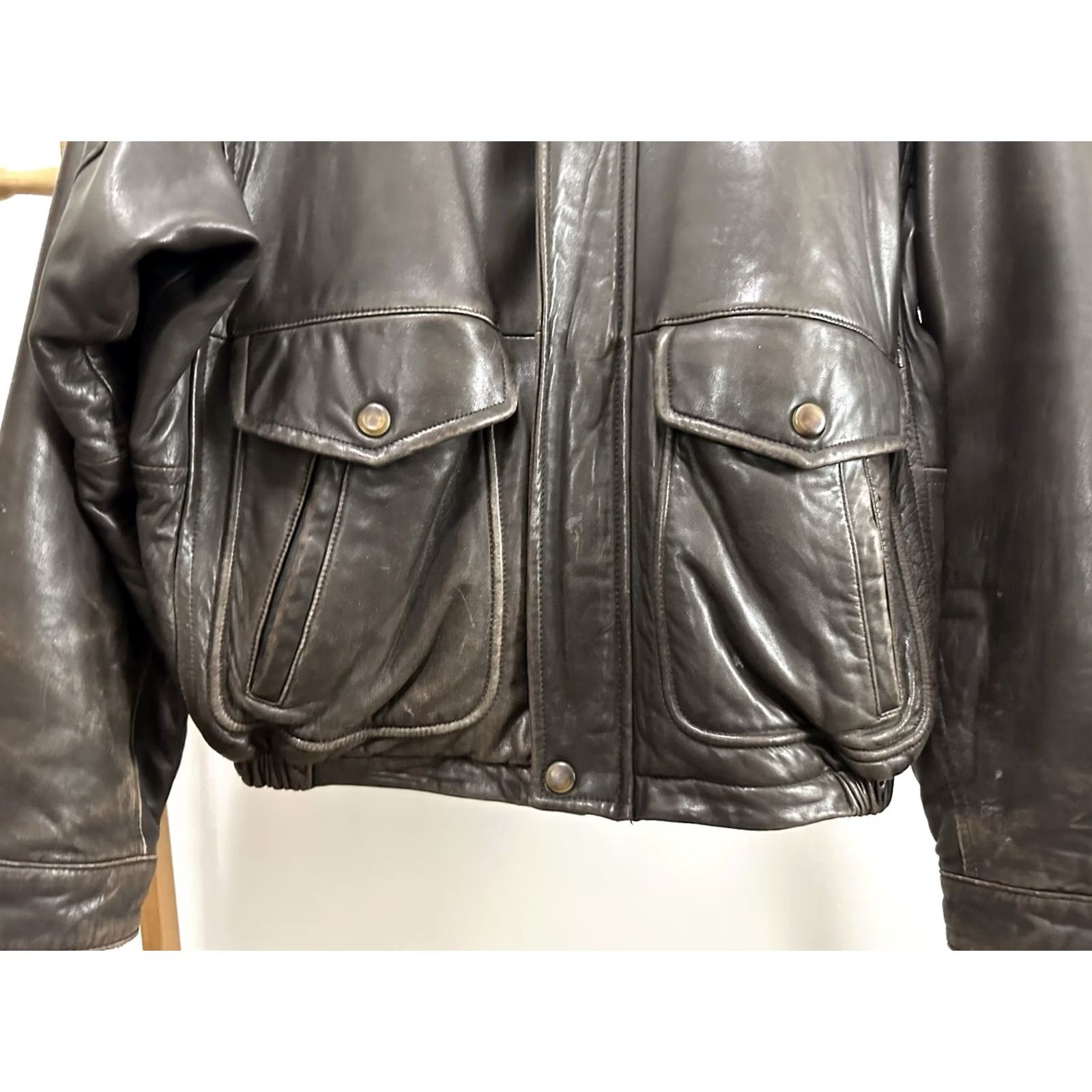 Nautica VTG Nautica Men's Bomber Jacket Leather Brown Size 42 Size US XS / EU 42 / 0 - 6 Thumbnail