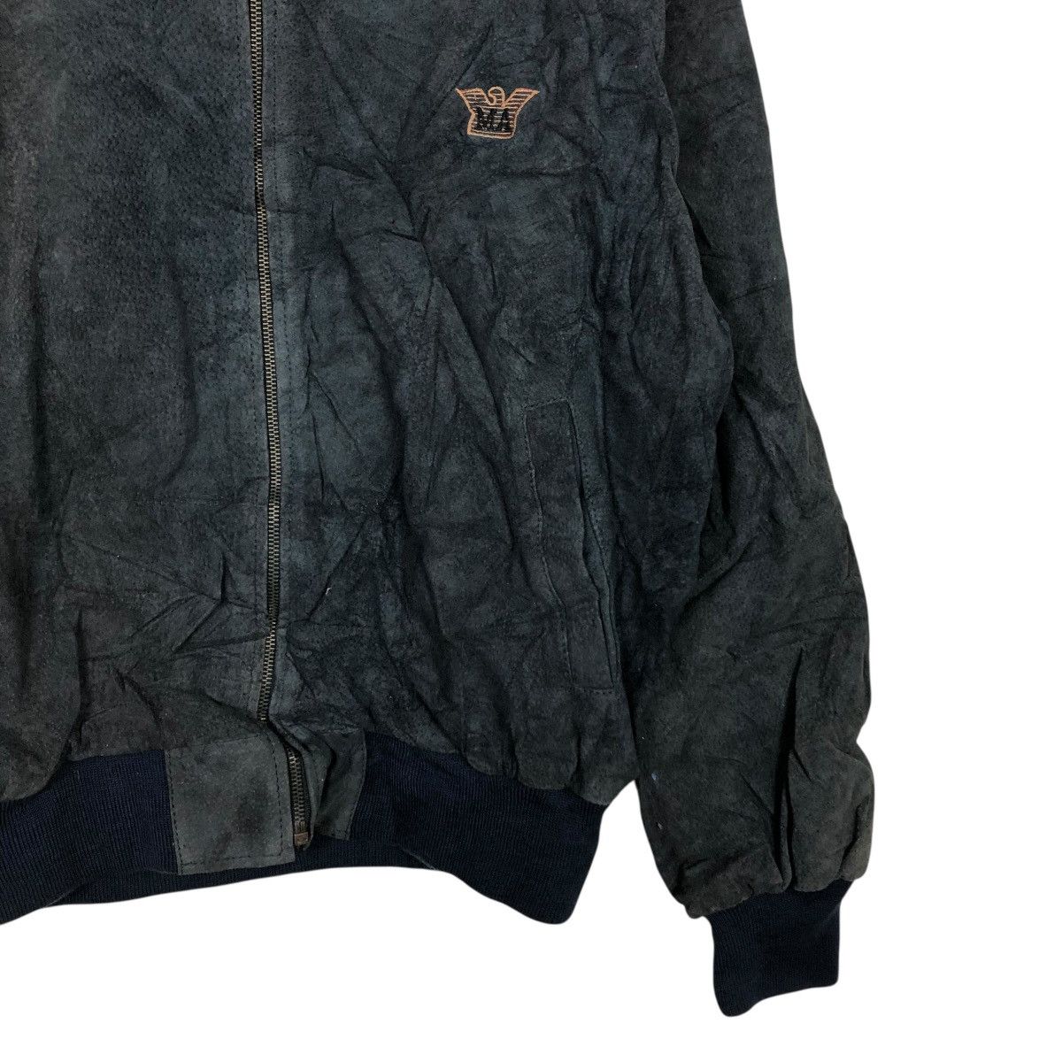 Vintage 🔥VINTAGE BOMBER LEATHER JACKET MARZENO BIG LOGO ISSEY MIYAKE Size US M / EU 48-50 / 2 - 7 Thumbnail