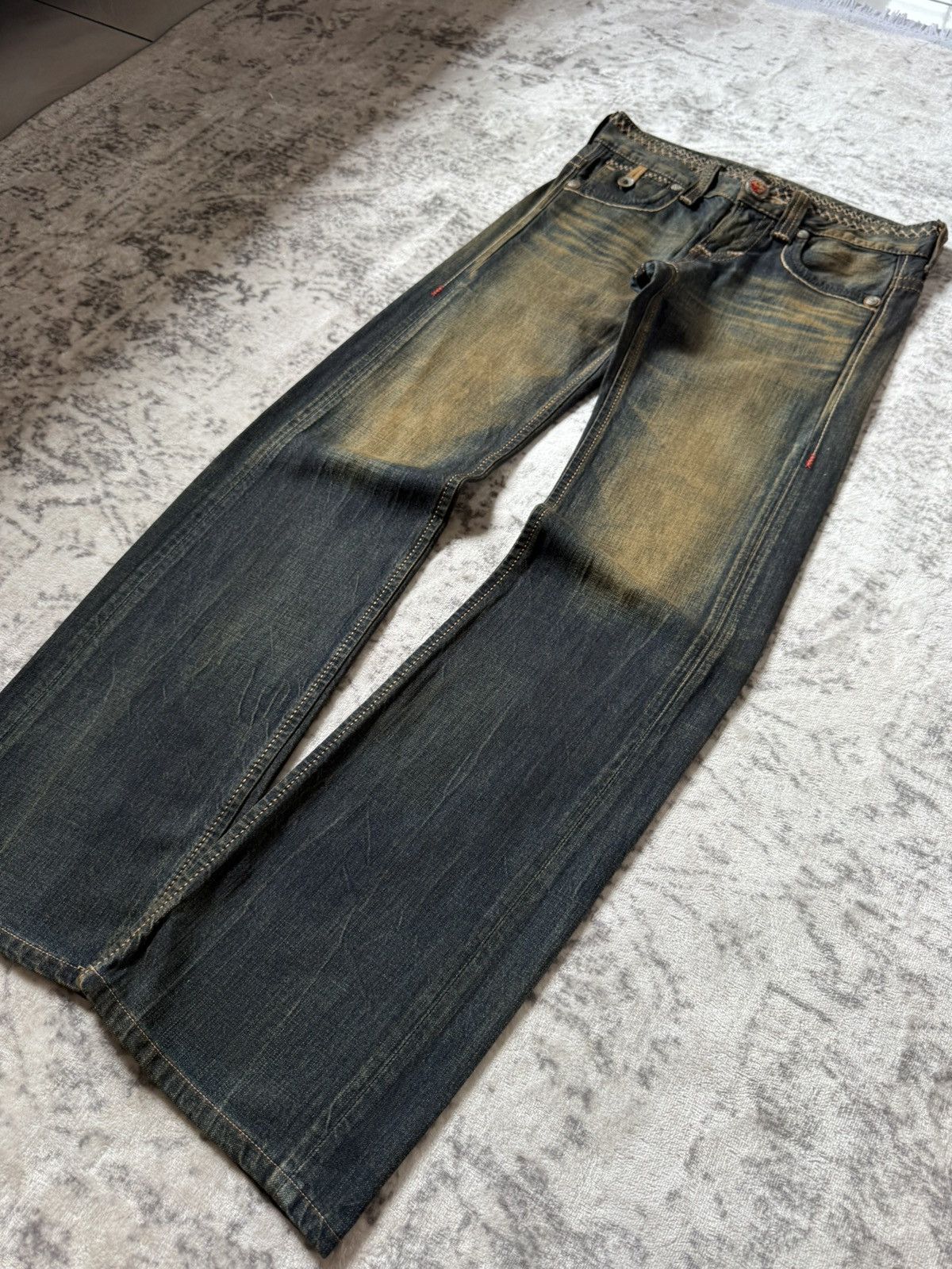 If Six Was Nine Edwin 515 Heavy Mud Washed Over stitch Flared Jeans Size US 28 / EU 44 - 24 Thumbnail