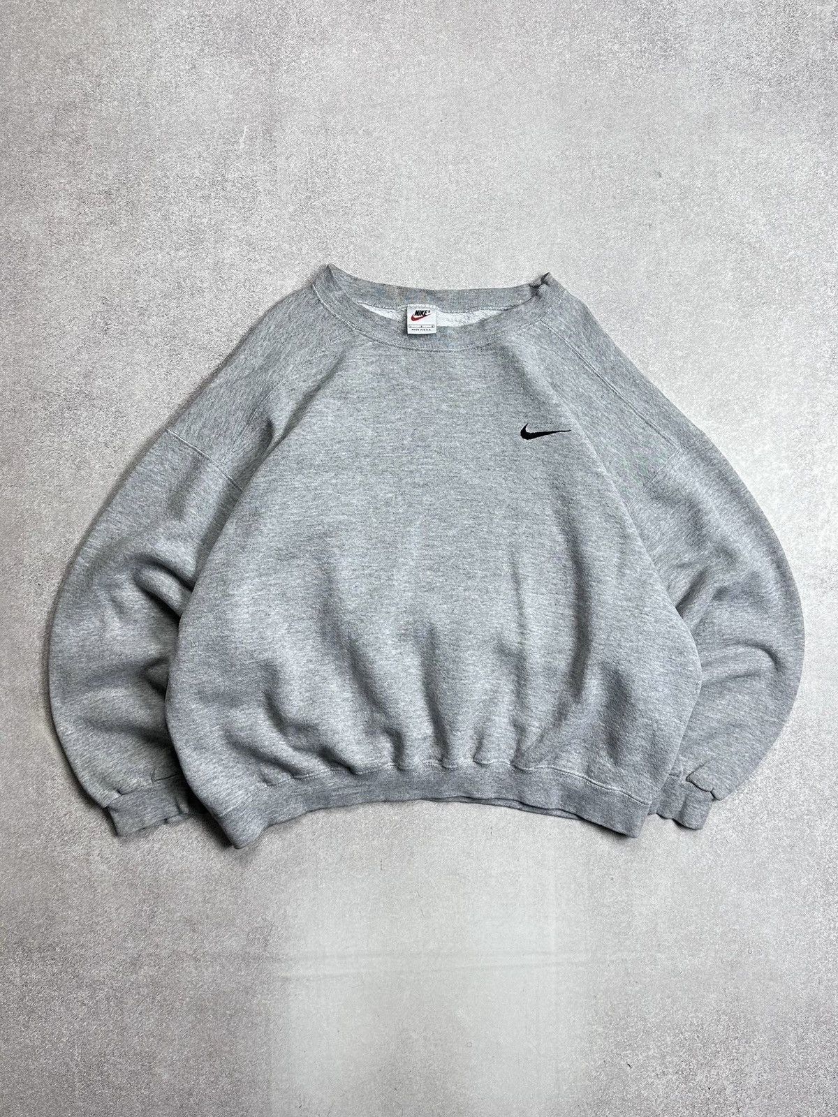 Nike Vintage 90s Nike Swoosh Made In USA Boxy Sweatshirt Rare L Size US L / EU 52-54 / 3 - 1 Thumbnail