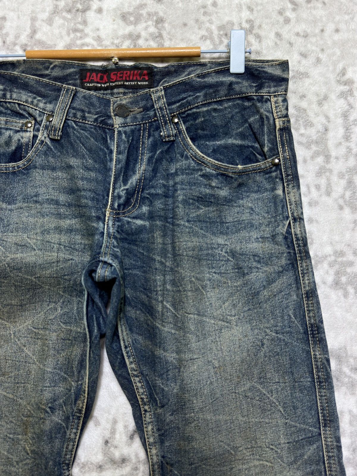 Hysteric Glamour Vintage Jack Serika Y2K Wing Graphic Boot Cut Jeans Size US 31 - 5 Thumbnail