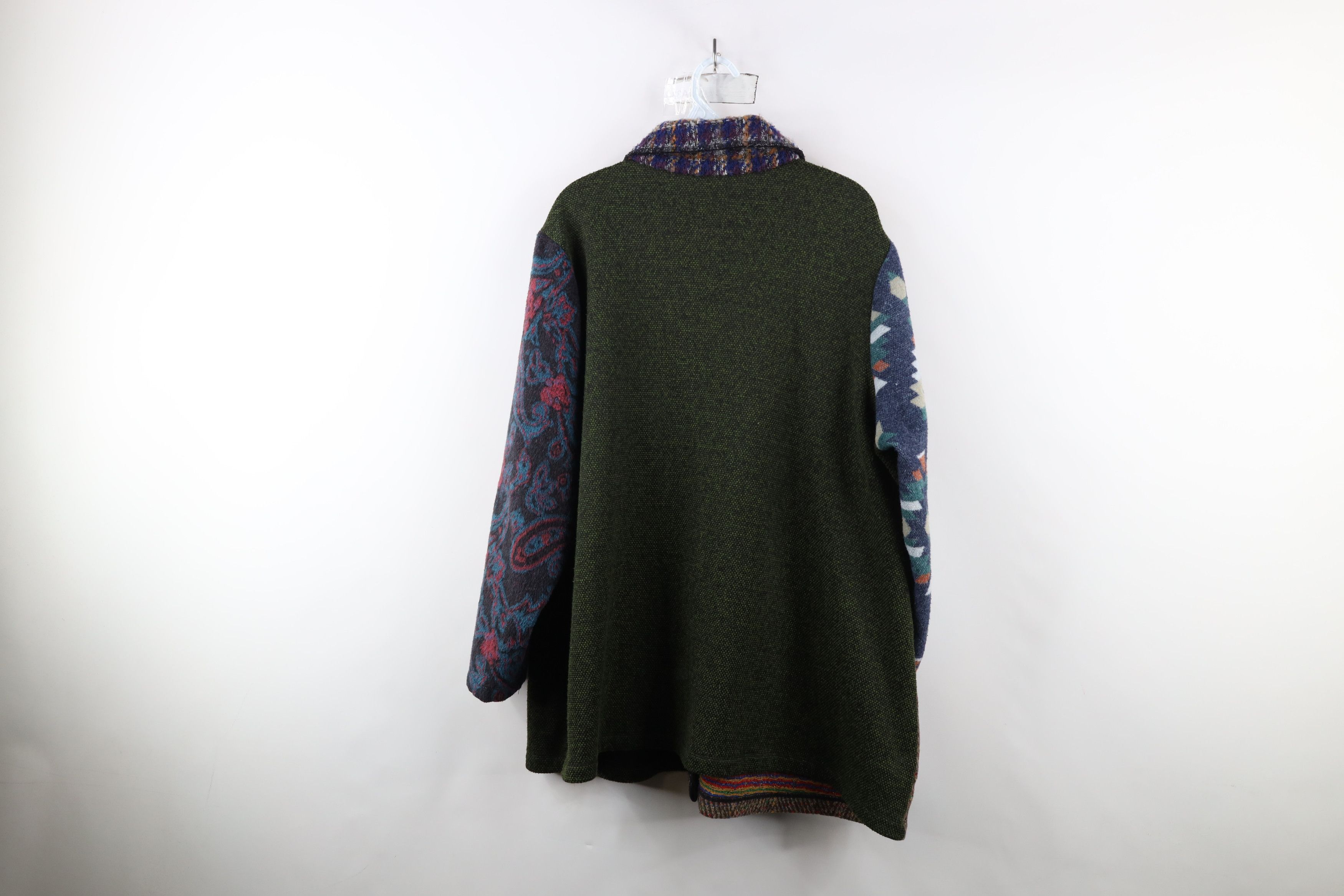 Vintage Vintage 90s Streetwear Fleck Patchwork Quilted Button Jacket Size 3XL / US 20-22 - 12 Thumbnail