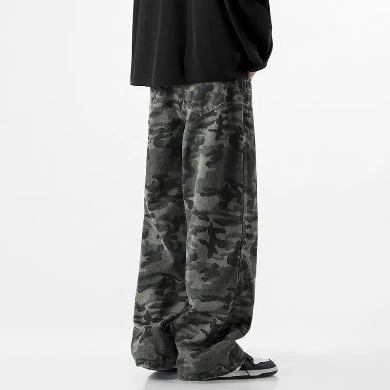 Japanese Brand Retro loose straight camouflage jeans Size US 32 / EU 48 - 3 Thumbnail