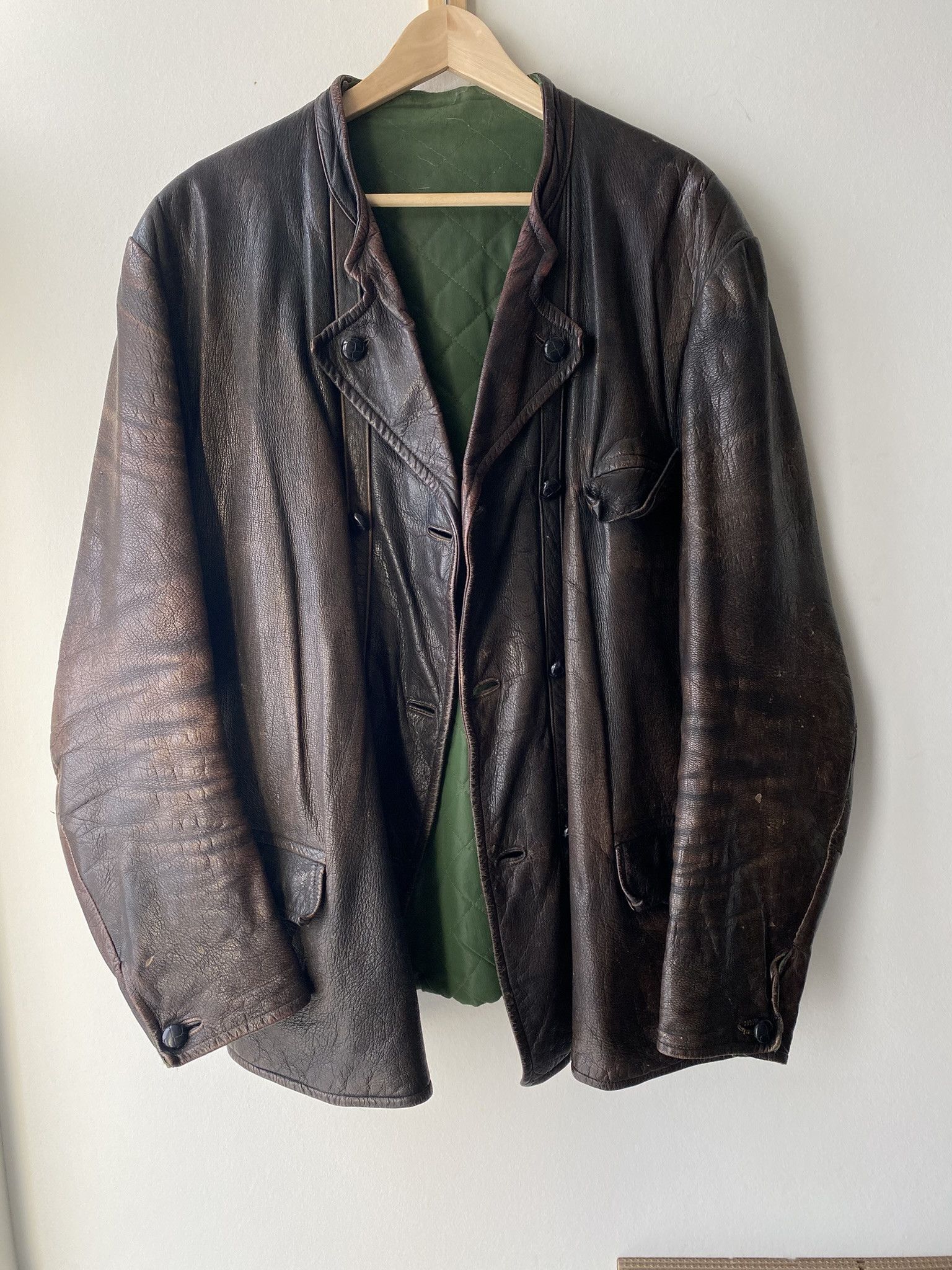 Vintage 1960s - Buckleback Leather Jacket - Made in Sweden Size US XL / EU 56 / 4 - 1 Thumbnail
