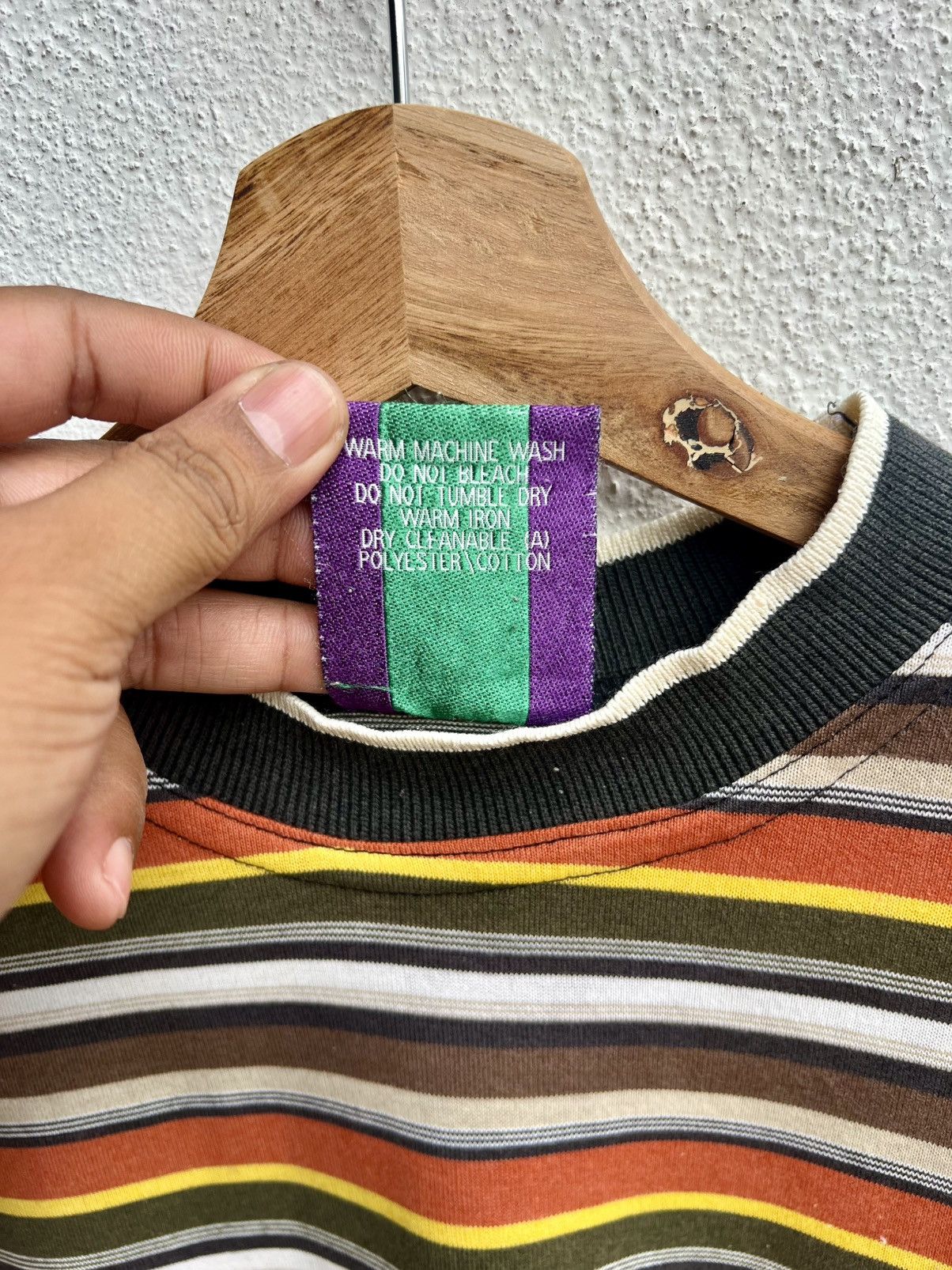 Cross Colours × Vintage VINTAGE RARE CROSS COLOURS STRIPES TEE Size US M / EU 48-50 / 2 - 9 Thumbnail