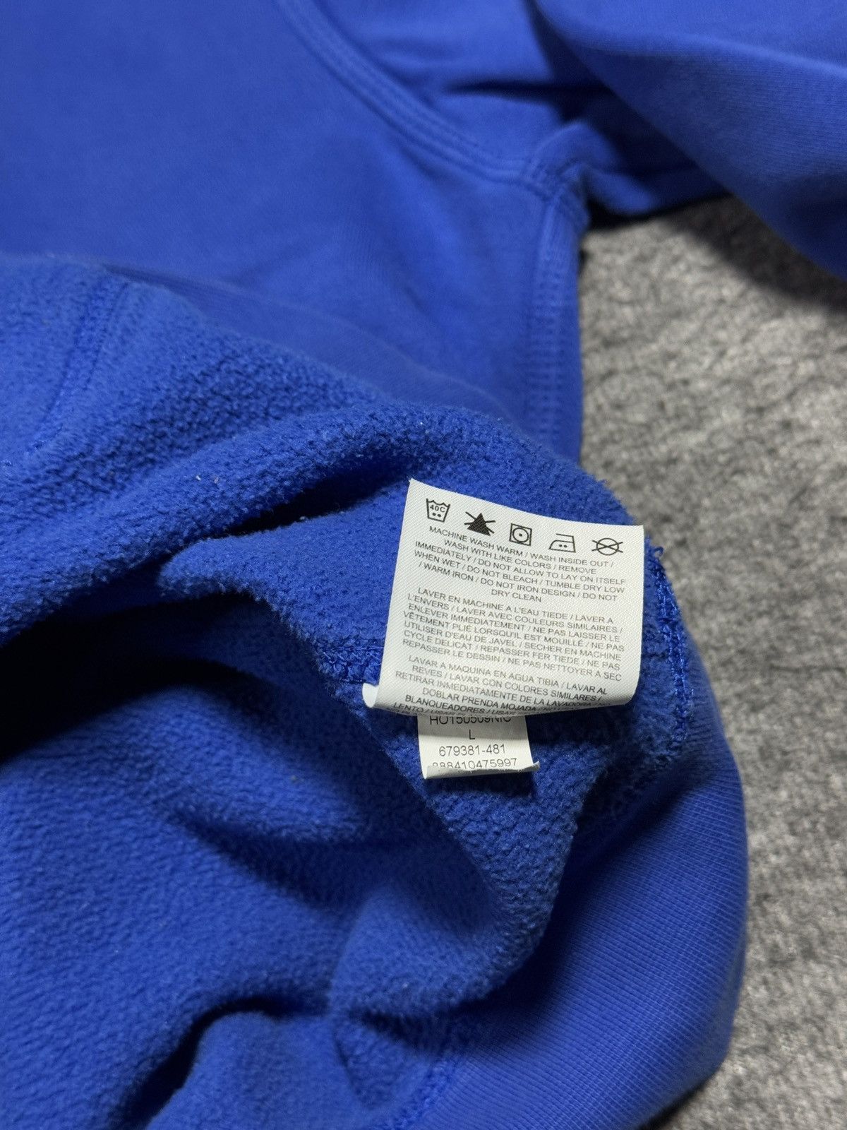 Nike Nike Hoodie Faded Big Swoosh Embroidered Large Blue Size L Size US L / EU 52-54 / 3 - 8 Thumbnail