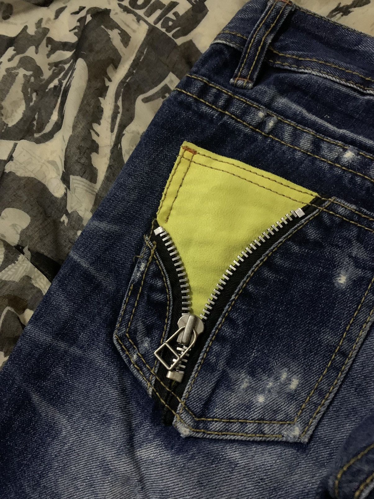 Hysteric Glamour 💥 Japanese Flare Lolita Yoshitomo Nara Denim Size 30" / US 8 / IT 44 - 8 Thumbnail