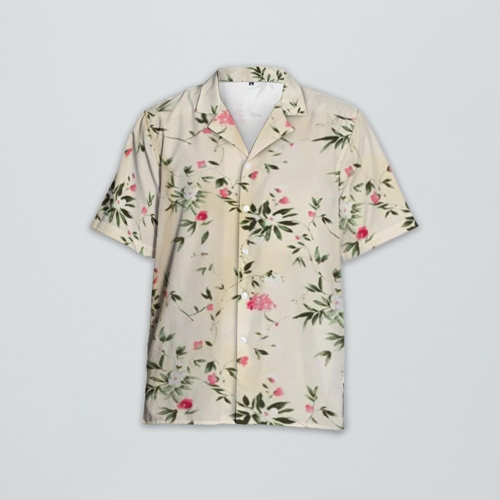 Designer Floral-Print Short-Sleeve Shirt – Fresh Cuts, Timeless Bloom Size US S / EU 44-46 / 1 - 1 Thumbnail