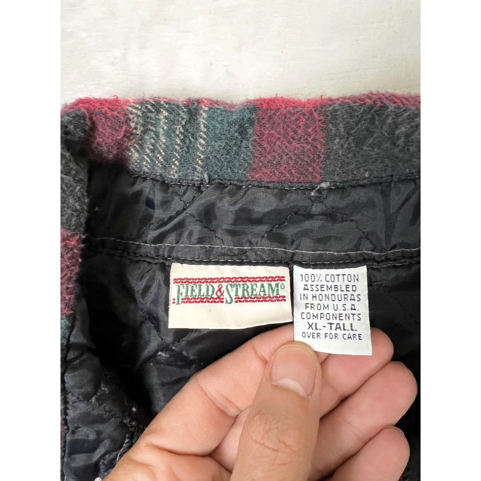 Vintage VINTAGE Field & Stream Shirt Mens XL Red Plaid Flannel Lined Long Sleeve Button Up Size US XL / EU 56 / 4 - 3 Thumbnail