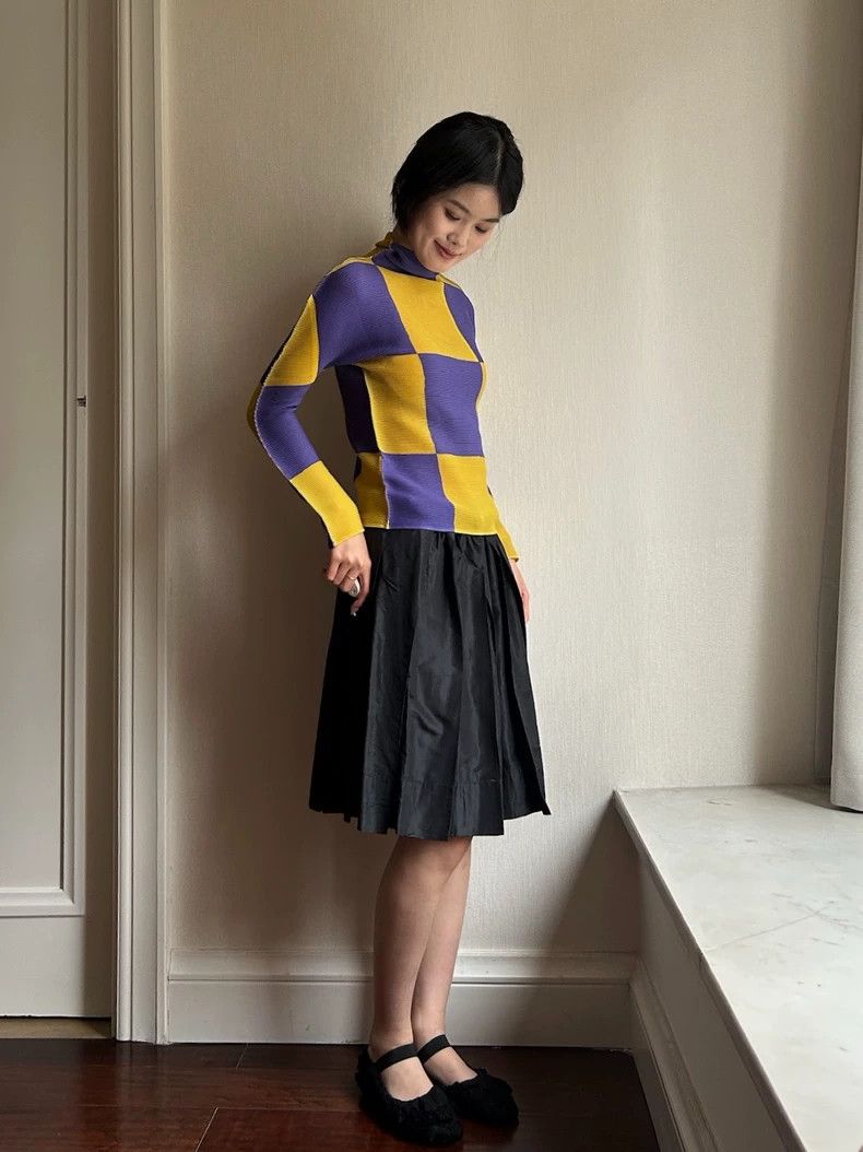 Issey Miyake Issey Miyake Color block pleated top Size M / US 6-8 / IT 42-44 - 6 Thumbnail