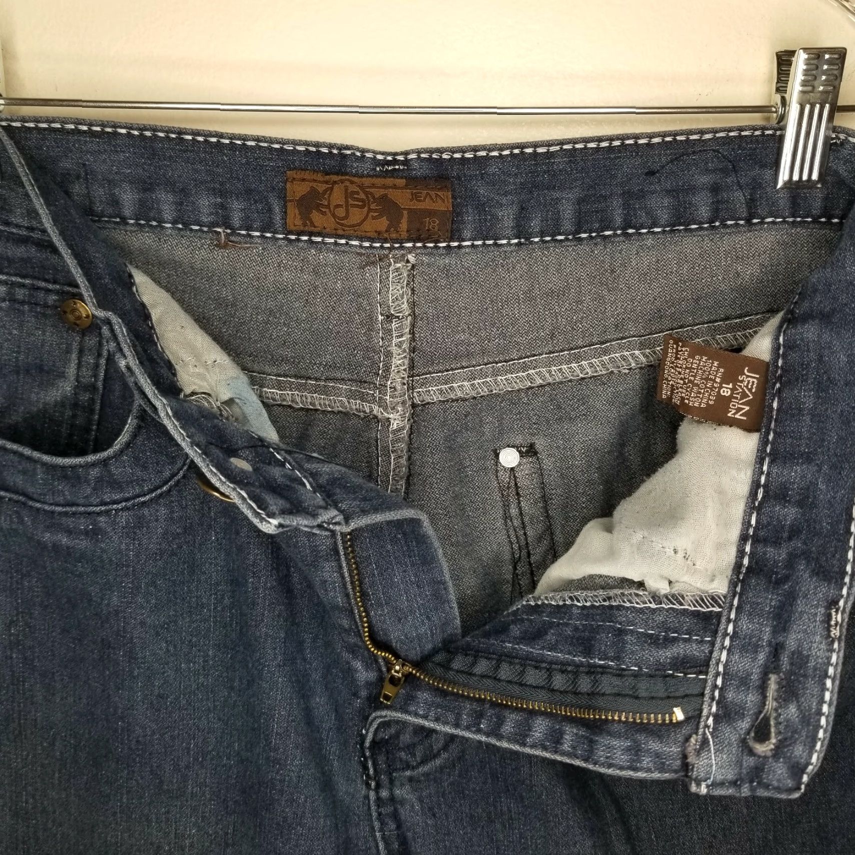 Vintage Jean Station Shorts Size 18 Womens Blue Chino Size 40" / US 18 - 3 Thumbnail