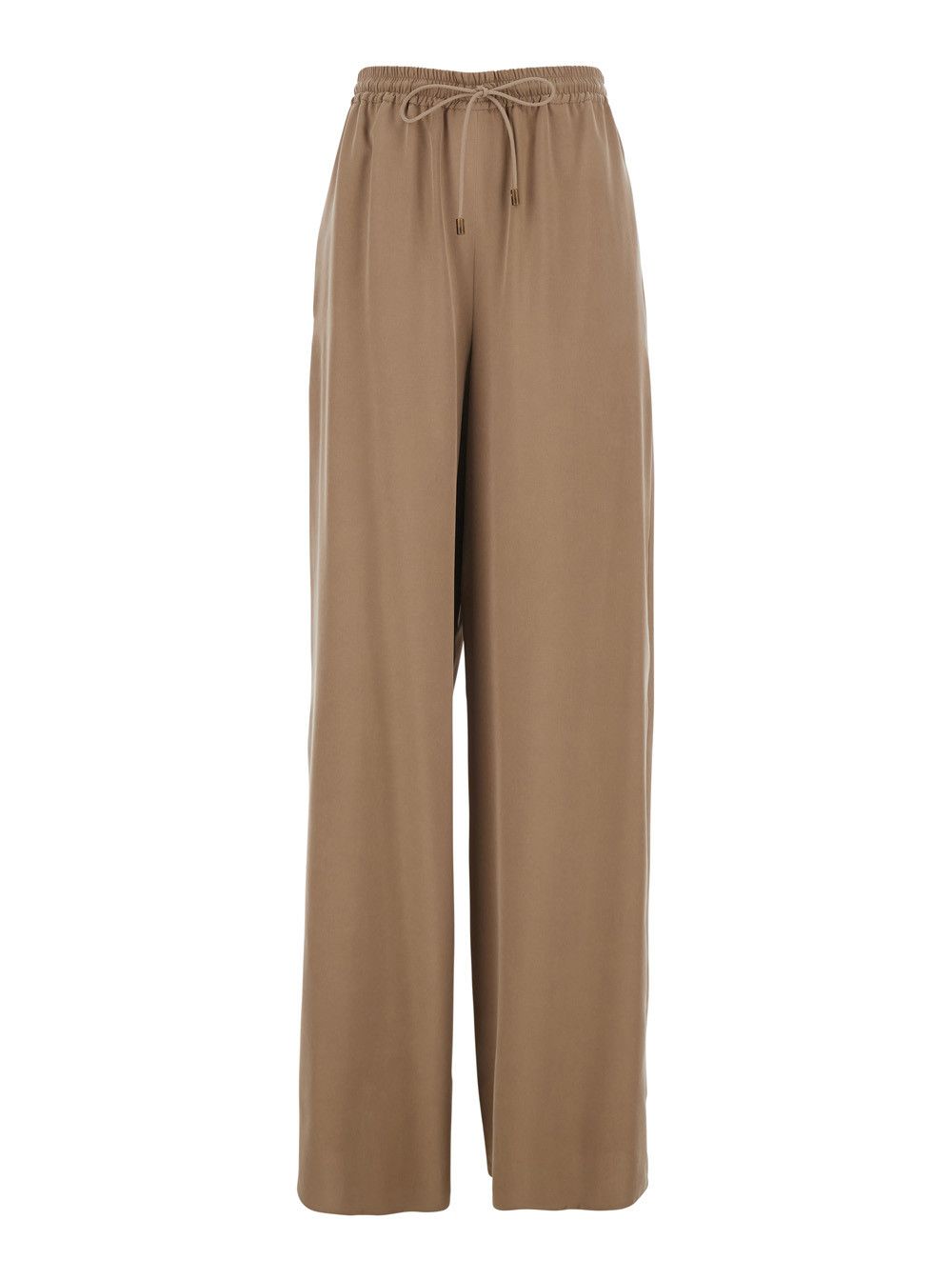 Max Mara Beige 'Genero' Pants with Elastic Waist and Silk Drawstring for Women Size 30" / US 8 / IT 44 - 1 Thumbnail