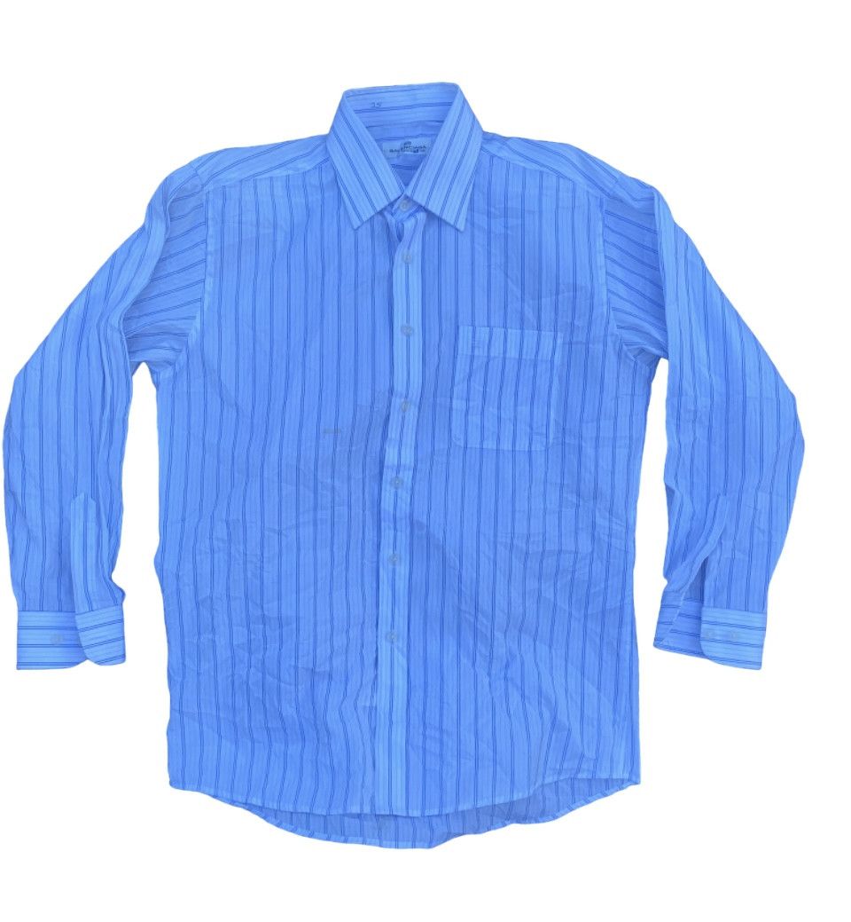 Balenciaga Balenciaga Light Blue Stripes Button Up Size US L / EU 52-54 / 3 - 1 Thumbnail
