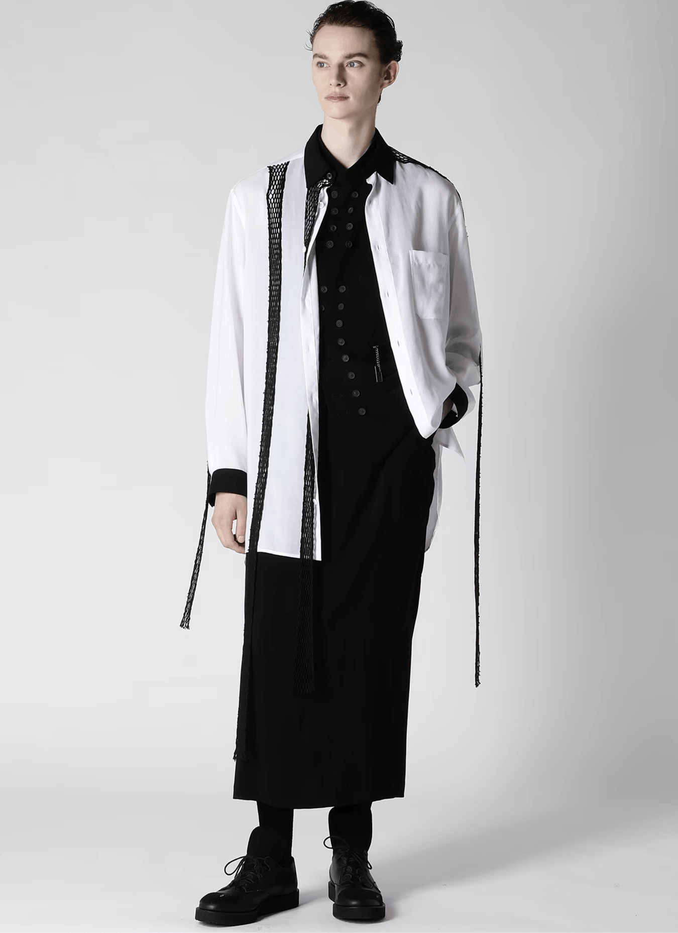 Yohji Yamamoto Yohji Yamamoto Pour Homme W/GABARDINE RIGHT SIDE VENTS SKIRT Size US 32 / EU 48 - 5 Thumbnail